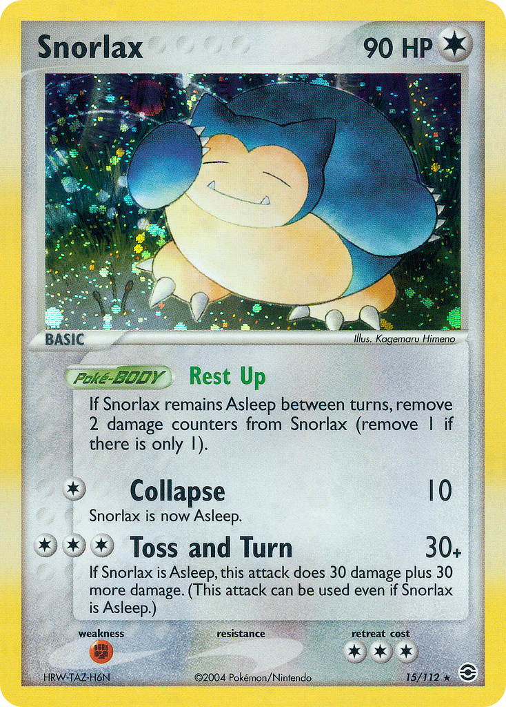 Snorlax - FireRed & LeafGreen - #15 - Pokemon TCG card