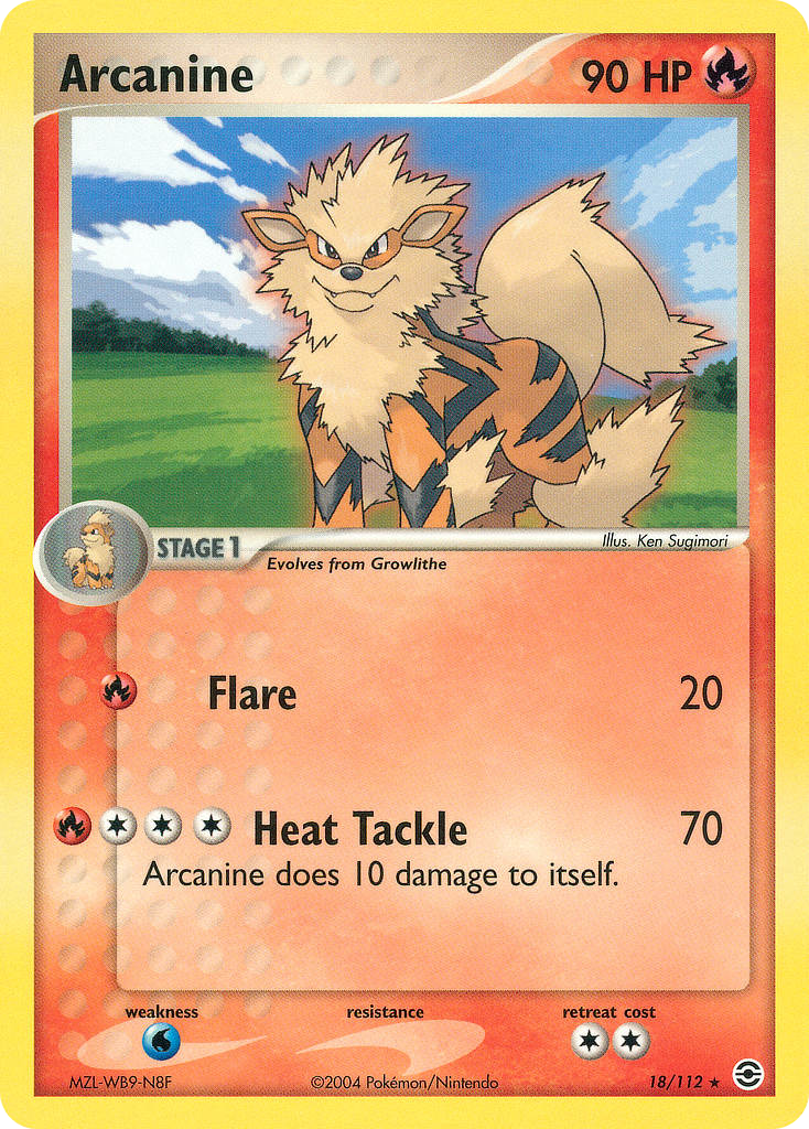 Arcanine - FireRed & LeafGreen - #18 - Pokemon TCG card