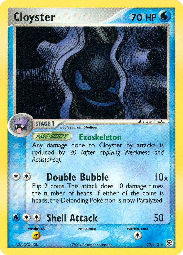 Cloyster - FireRed & LeafGreen - #20 - Pokemon TCG card