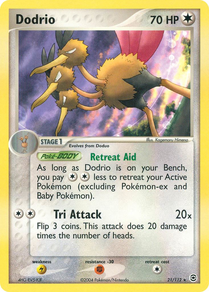 Dodrio - FireRed & LeafGreen - #21 - Pokemon TCG card