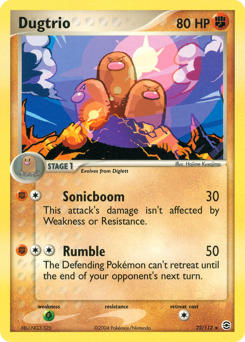 Dugtrio #22 Dugtrio - FireRed & LeafGreen - #22 - Pokemon TCG card
