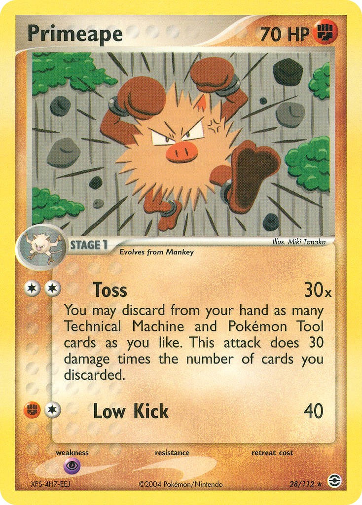 Primeape - FireRed & LeafGreen - #28 - Pokemon TCG card
