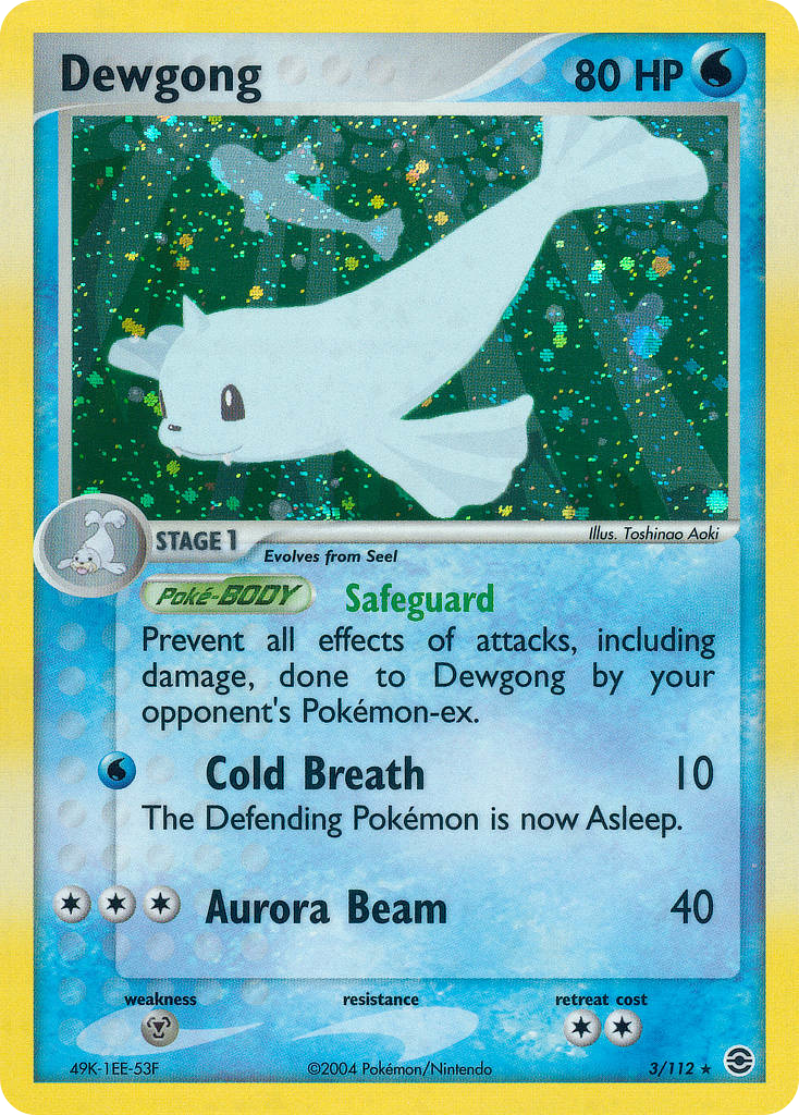 Dewgong - FireRed & LeafGreen - #3 - Pokemon TCG card