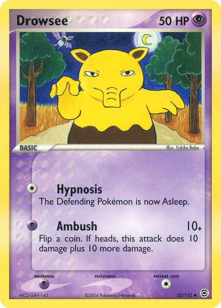 Drowzee - FireRed & LeafGreen - #32 - Pokemon TCG card