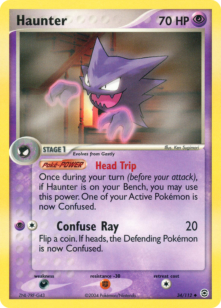 Haunter - FireRed & LeafGreen - #34 - Pokemon TCG card