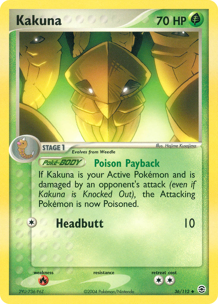 Kakuna - FireRed & LeafGreen - #36 - Pokemon TCG card