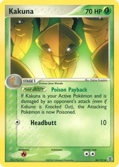 Kakuna #36 Kakuna - FireRed & LeafGreen - #36 - Pokemon TCG card