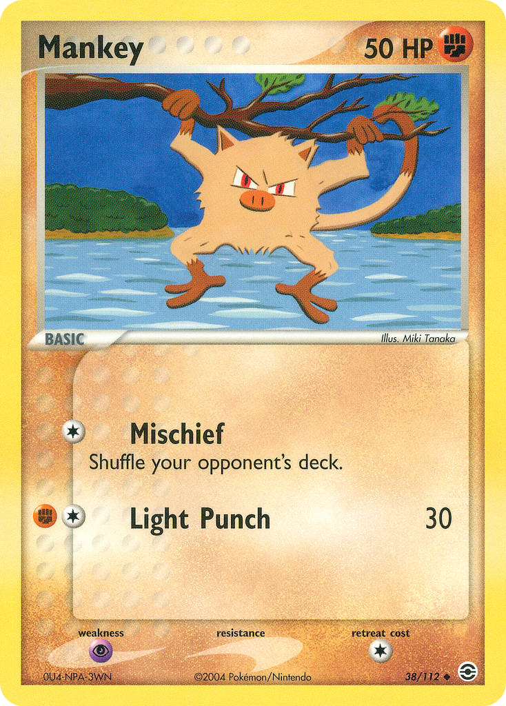Mankey - FireRed & LeafGreen - #38 - Pokemon TCG card