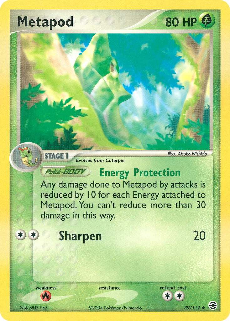 Metapod - FireRed & LeafGreen - #39 - Pokemon TCG card