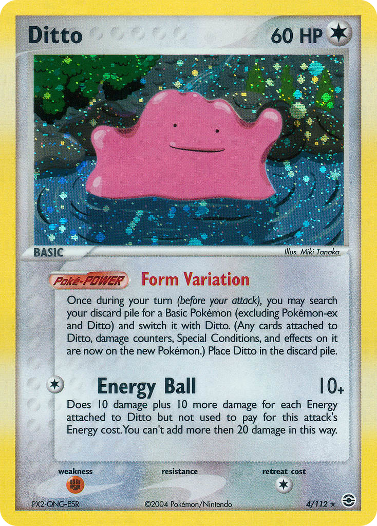 Ditto - FireRed & LeafGreen - #4 - Pokemon TCG card
