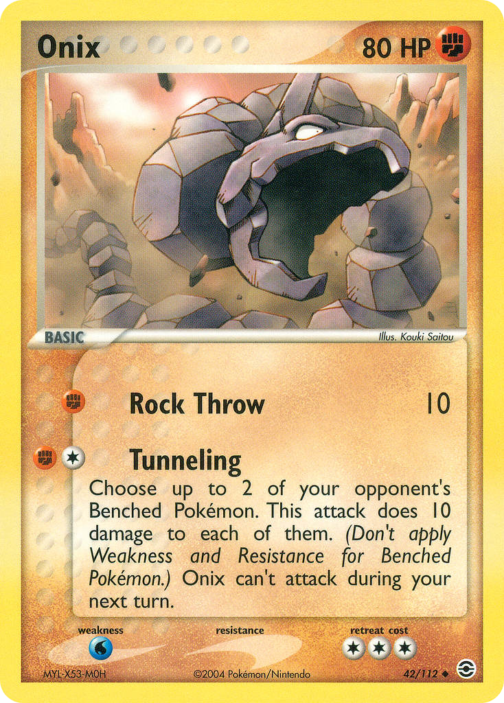 Onix - FireRed & LeafGreen - #42 - Pokemon TCG card