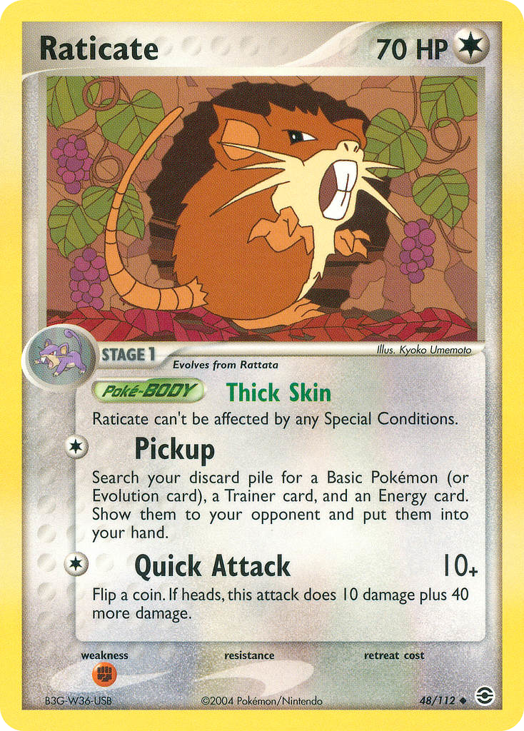Raticate - FireRed & LeafGreen - #48 - Pokemon TCG card