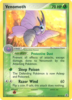 Venomoth #49 Venomoth - FireRed & LeafGreen - #49 - Pokemon TCG card