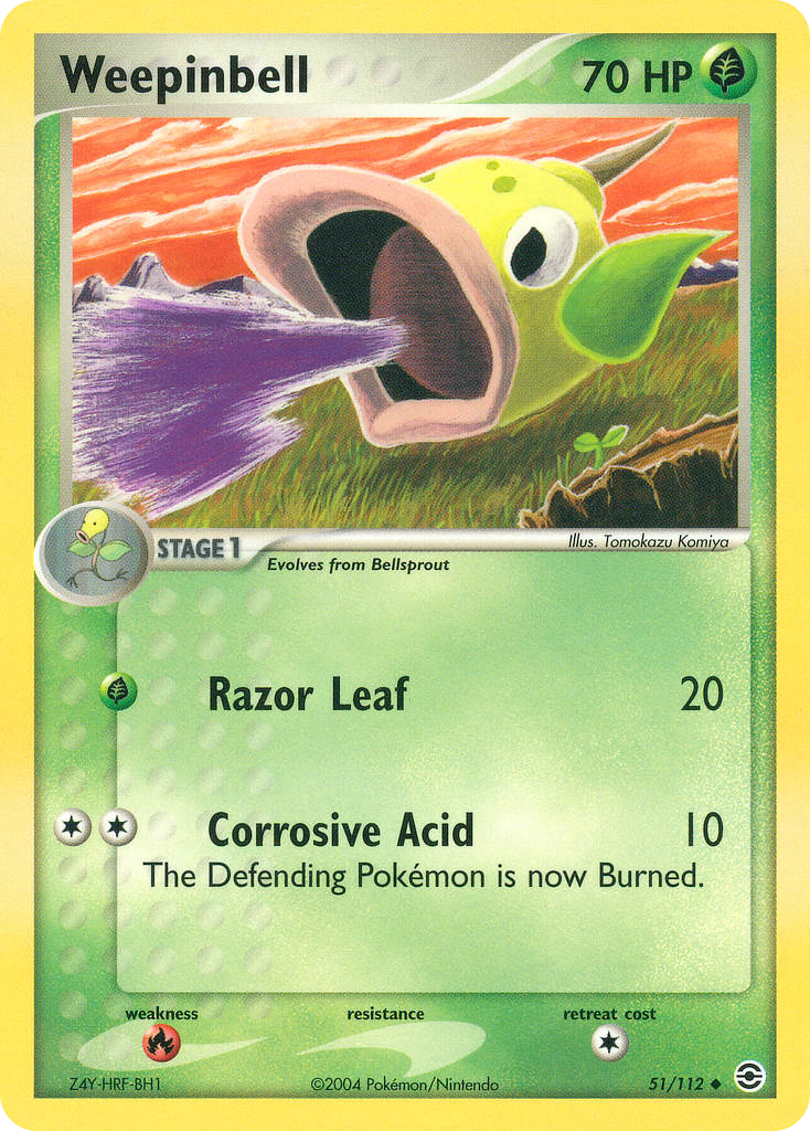 Weepinbell - FireRed & LeafGreen - #51 - Pokemon TCG card