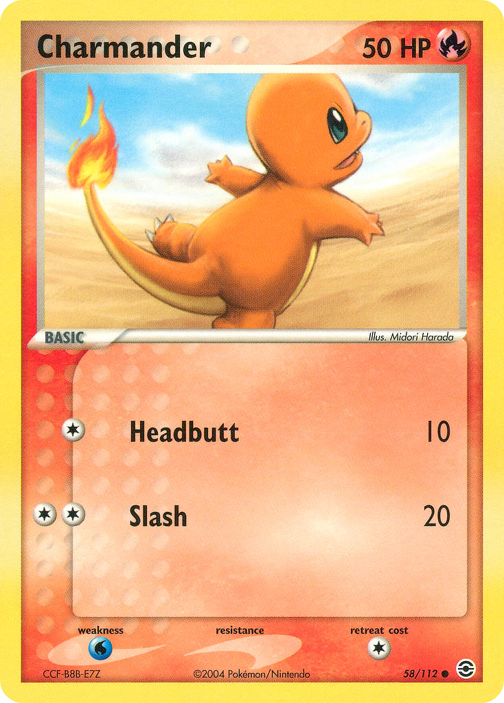 Charmander - FireRed & LeafGreen - #58 - Pokemon TCG card