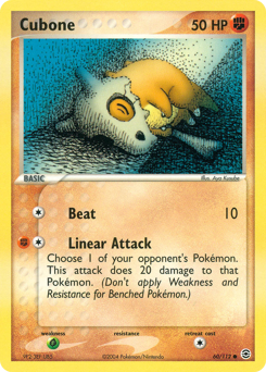 Cubone #60 Cubone - FireRed & LeafGreen - #60 - Pokemon TCG card