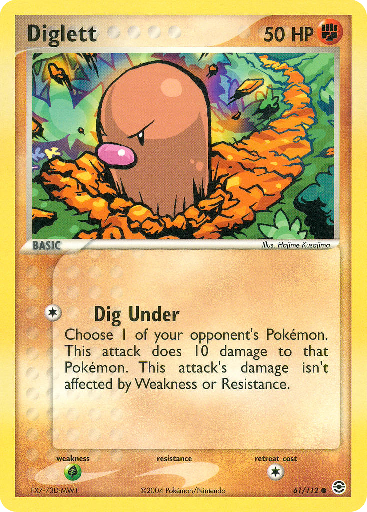 Diglett - FireRed & LeafGreen - #61 - Pokemon TCG card