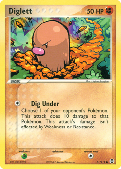Diglett - FireRed & LeafGreen - #61 - Pokemon TCG card