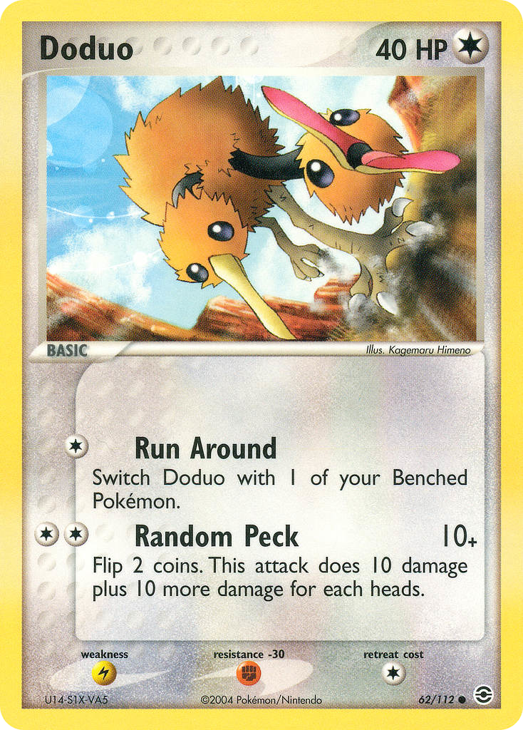 Doduo - FireRed & LeafGreen - #62 - Pokemon TCG card