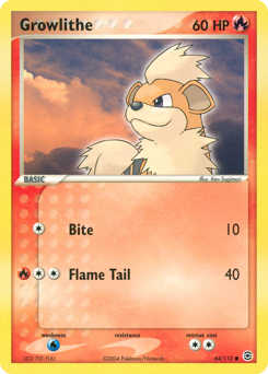 Growlithe - FireRed & LeafGreen - #64 - Pokemon TCG card