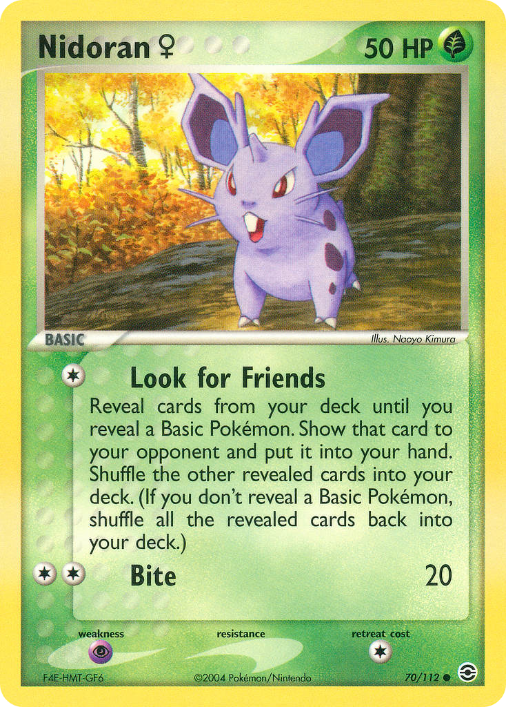 Nidoran ♀ - FireRed & LeafGreen - #70 - Pokemon TCG card