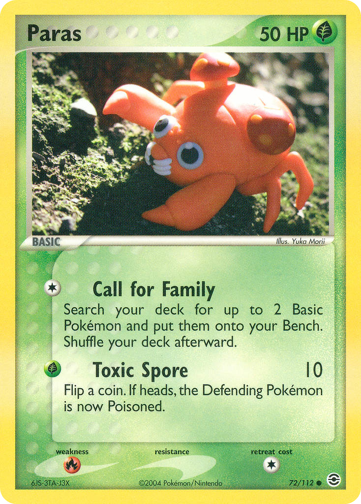 Paras - FireRed & LeafGreen - #72 - Pokemon TCG card