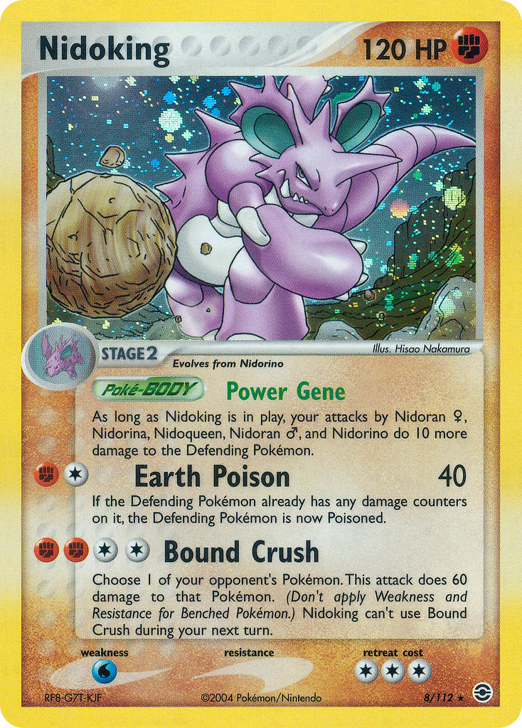 Nidoking - FireRed & LeafGreen - #8 - Pokemon TCG card
