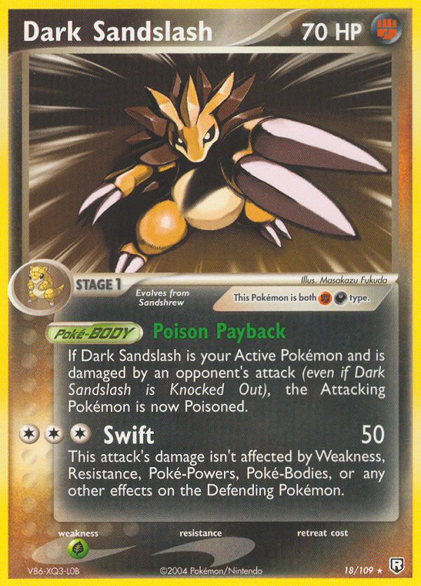 Dark Sandslash - Team Rocket Returns - #18 - Pokemon TCG card