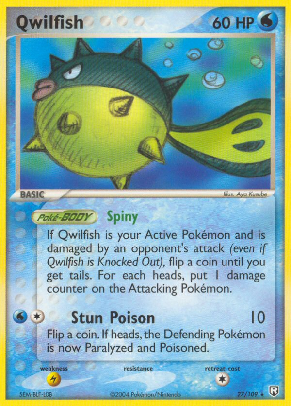 Qwilfish - Team Rocket Returns - #27 - Pokemon TCG card