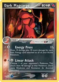 Dark Magcargo #38 Dark Magcargo - Team Rocket Returns - #38 - Pokemon TCG card