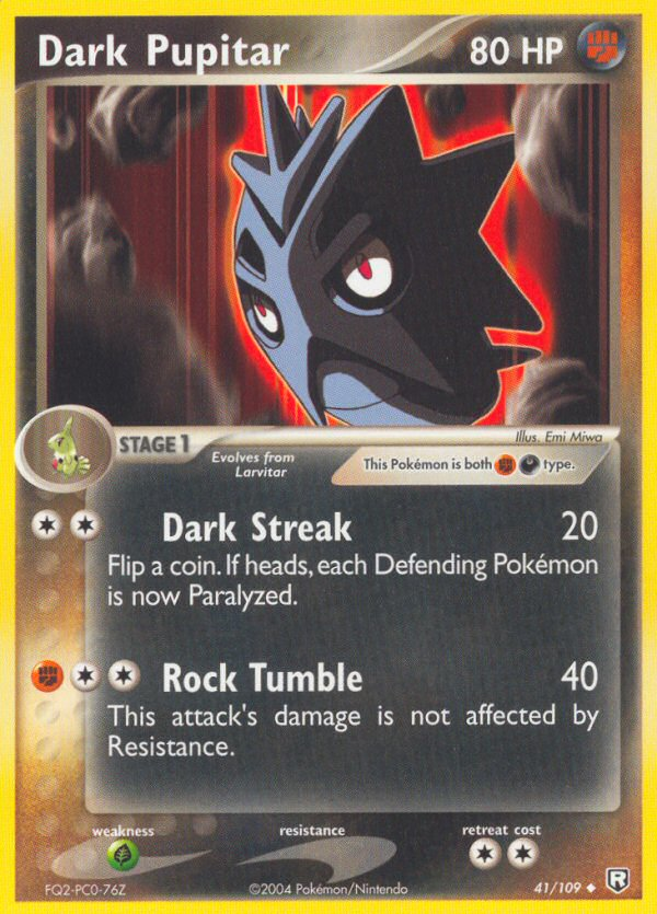Dark Pupitar - Team Rocket Returns - #41 - Pokemon TCG card
