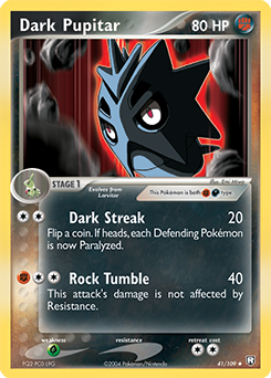 Dark Pupitar #41 Dark Pupitar - Team Rocket Returns - #41 - Pokemon TCG card