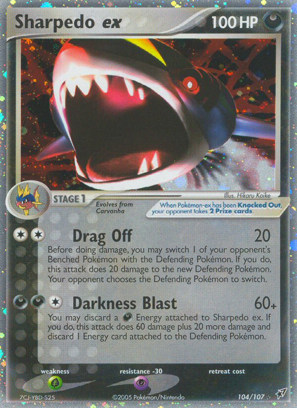 Sharpedo ex - Deoxys - #104 - Pokemon TCG card