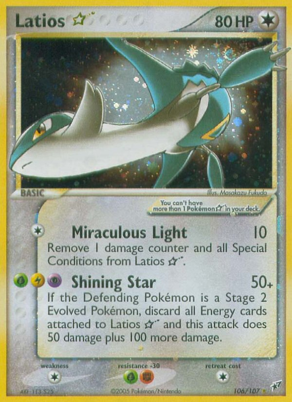 Latios ★ - Deoxys - #106 - Pokemon TCG card