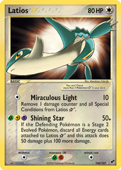 Latios ★ #106 Latios ★ - Deoxys - #106 - Pokemon TCG card