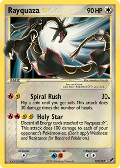 Rayquaza ★ #107 Rayquaza ★ - Deoxys - #107 - Pokemon TCG card