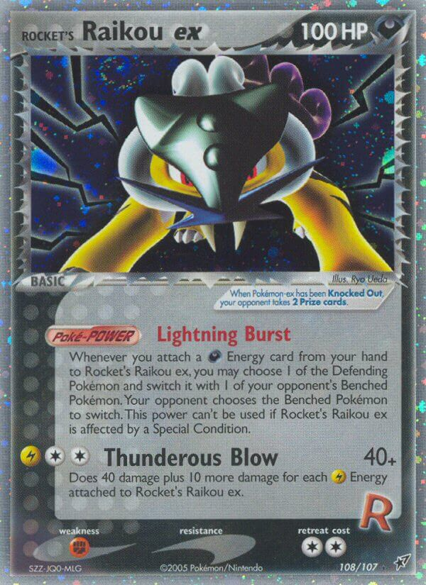 Rocket's Raikou ex - Deoxys - #108 - Pokemon TCG card