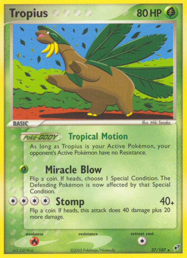 Tropius - Deoxys - #27 - Pokemon TCG card