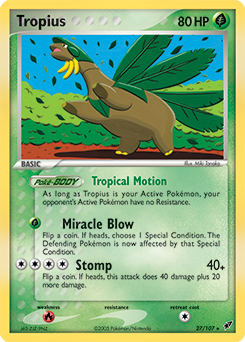 Tropius #27 Tropius - Deoxys - #27 - Pokemon TCG card