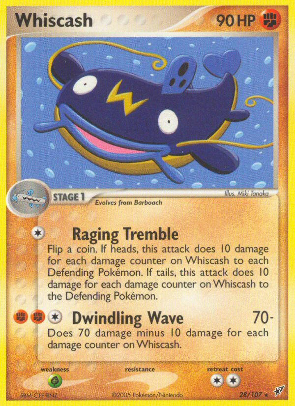 Whiscash - Deoxys - #28 - Pokemon TCG card