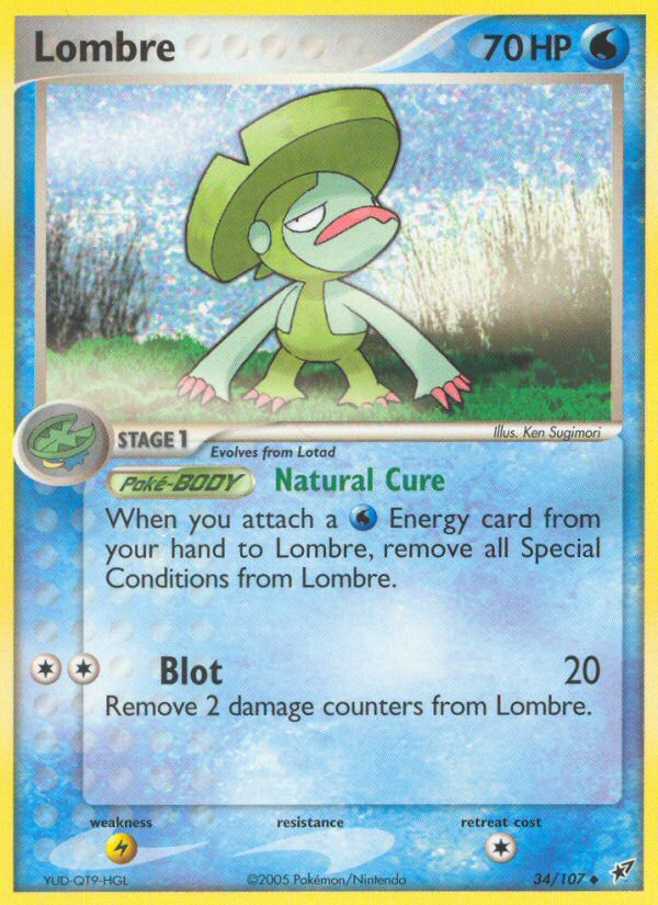 Lombre - Deoxys - #34 - Pokemon TCG card