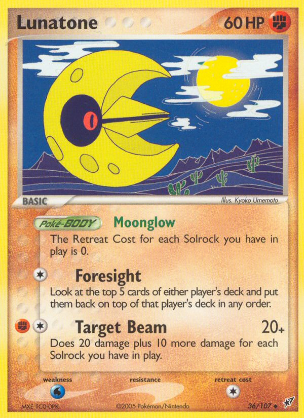 Lunatone - Deoxys - #36 - Pokemon TCG card