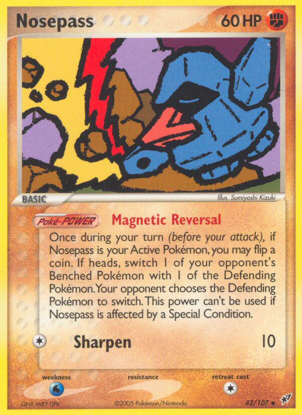 Nosepass - Deoxys - #42 - Pokemon TCG card