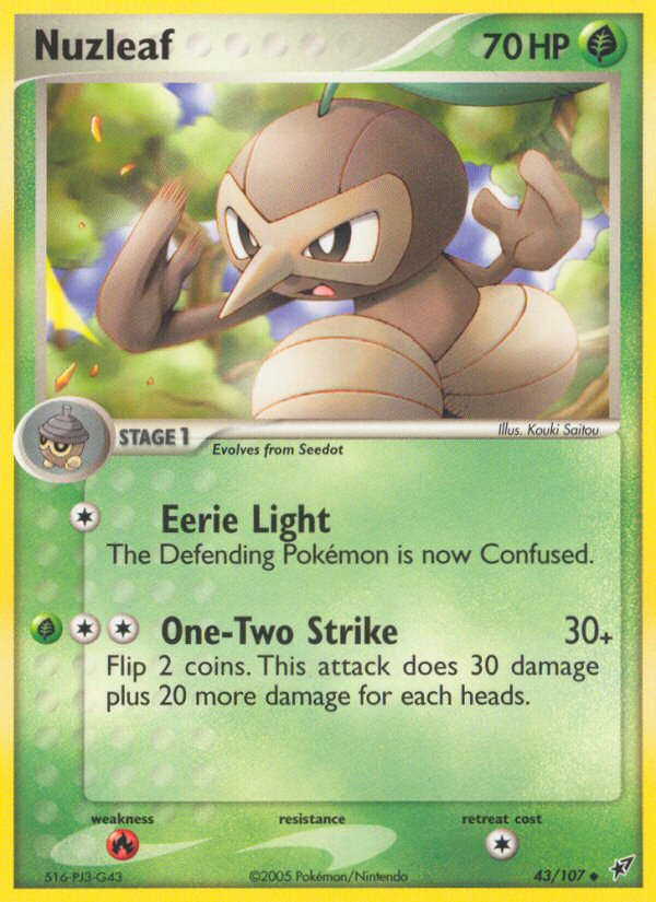 Nuzleaf - Deoxys - #43 - Pokemon TCG card