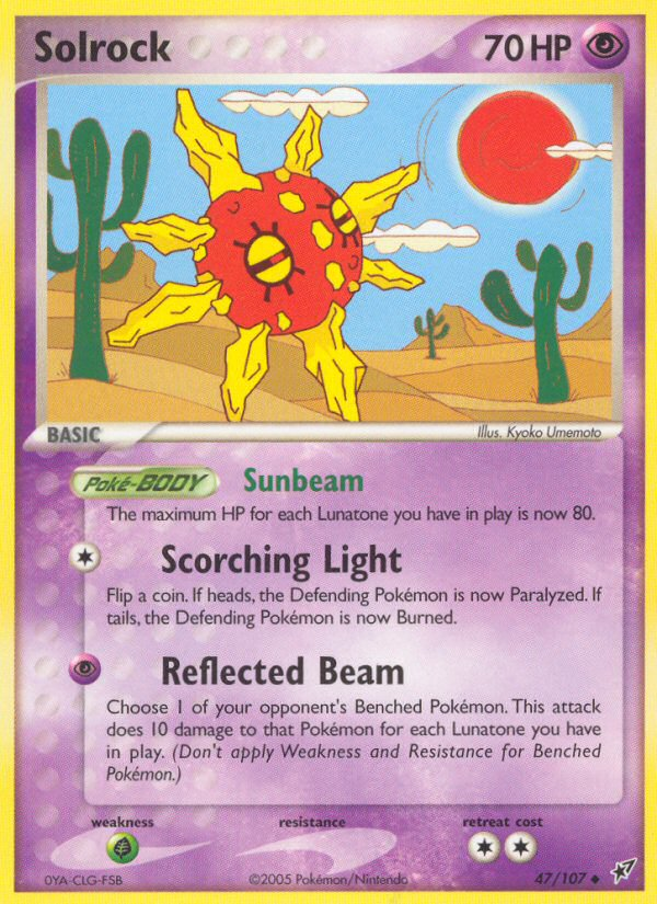 Solrock - Deoxys - #47 - Pokemon TCG card