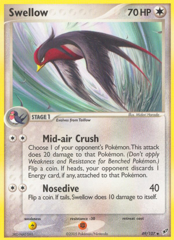 Swellow - Deoxys - #49 - Pokemon TCG card