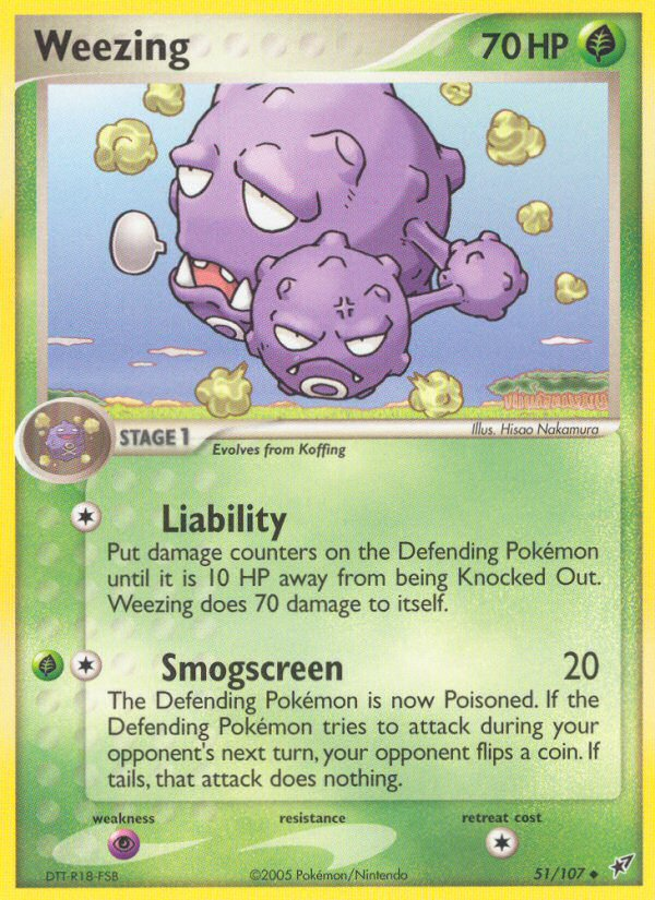 Weezing - Deoxys - #51 - Pokemon TCG card