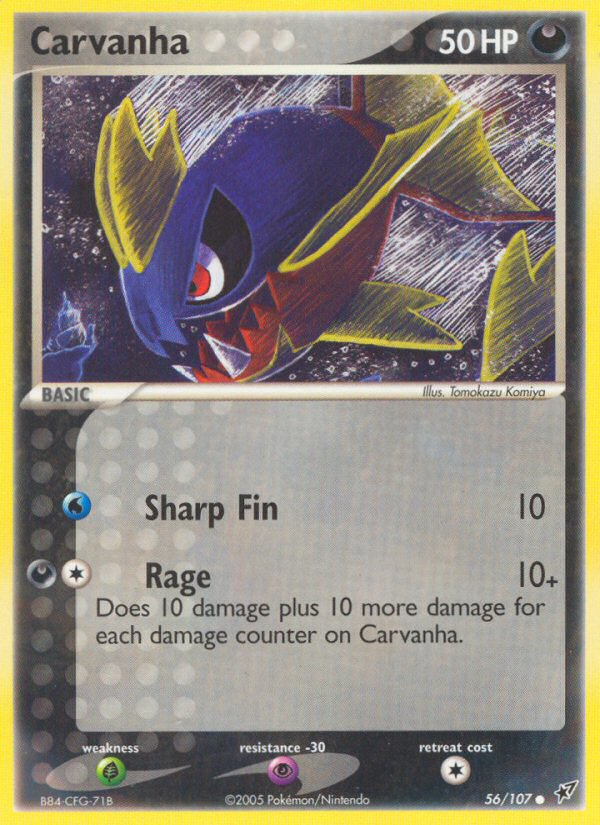 Carvanha - Deoxys - #56 - Pokemon TCG card