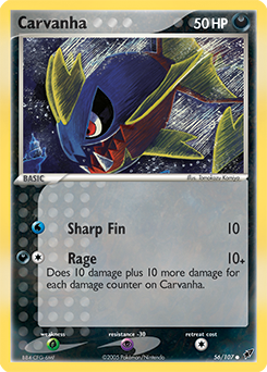 Carvanha #56 Carvanha - Deoxys - #56 - Pokemon TCG card