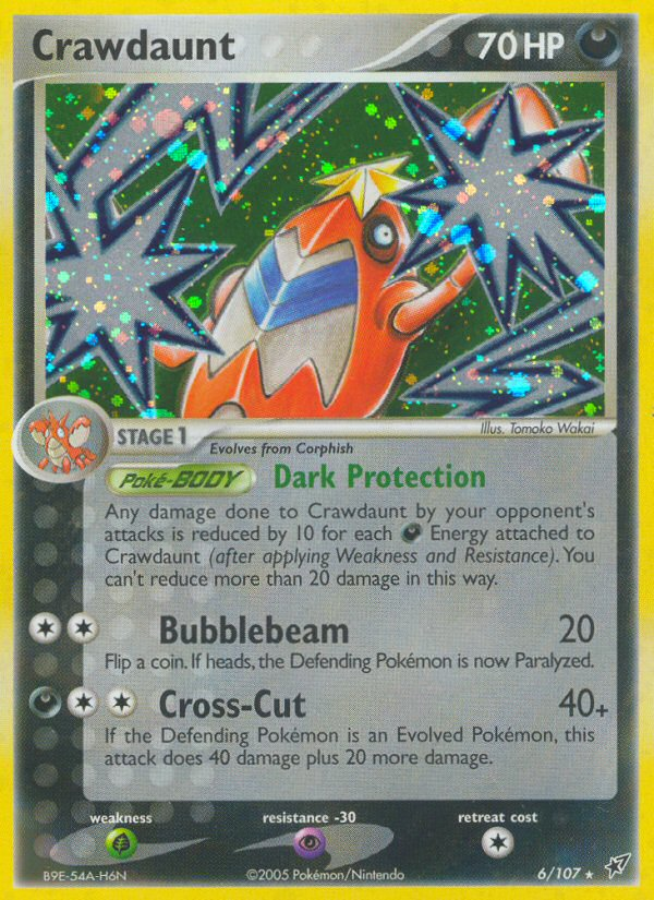 Crawdaunt - Deoxys - #6 - Pokemon TCG card